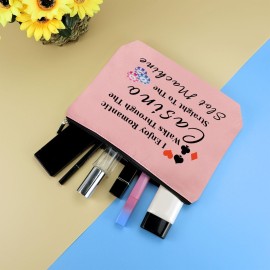 Funny Gambling Makeup Bag Gambler Gift for Women Casino Lover Poker Cosmetic Bag Pink Gamble Zipper Toiletries Pouch Lucky Casino Gift Christmas Birthday Present for Gambler Friends Grandma Her