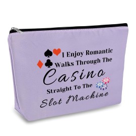 Funny Gambler Gift Gambling Makeup Bag Casino Lover Gift Poker Chips Cosmetic Bag Lucky Casino Bag Gift For Women Gambling Gift Christmas Birthday Gift for Gambler Friends Casino Gambling Zipper Pouch