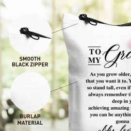 UDNADKEX Granddaughter Gift from Grandma Nana Grandpa, Christmas, Birthday, Graduation Gift for Granddaughter Makeup Bag, My Love for You Is Forever