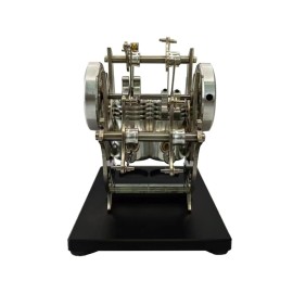 Bisaten Powerable Flying Pigeon Metal Cylinder Stirling Engine Generator Mini External Combustion Engine Model Dual Cylinder