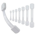 Vkania Child Proof Cabinet Locks - Cabinet Locks Baby Proofing with 3M Adhesives for Refrigerator, Oven, Cupboards, Toilet Seat - Adjustable,Easy Installation,No Drilling (8 Pack)