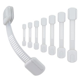 Vkania Child Proof Cabinet Locks - Cabinet Locks Baby Proofing with 3M Adhesives for Refrigerator, Oven, Cupboards, Toilet Seat - Adjustable,Easy Installation,No Drilling (8 Pack)