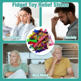 YUQILIN 120 PCS Fidget Toys Marble Mesh Fidget Toys Bulk, Stress Relief Sensory Colorful Fidget Toy Set for Kids Adults with ADHD ADD OCD Autism for Anti-Anxiety Enhance Focus