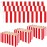 Preboun 6 Pcs Carnival Circus Decorations with 3 Carnival Tent 3 Red White Striped Table Skirt Circus Carnival Hanging Decorations Carnival Theme Party Decorations for Birthday Mardi Gras Christmas