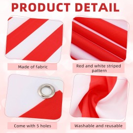 Preboun 6 Pcs Carnival Circus Decorations with 3 Carnival Tent 3 Red White Striped Table Skirt Circus Carnival Hanging Decorations Carnival Theme Party Decorations for Birthday Mardi Gras Christmas