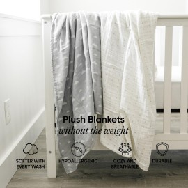 Ouch Baby 4-Layer Muslin Swaddle Blanket (Pack of 2) | 45x50 Ultra-Soft Pre-Washed Baby Quilt for Newborns & Infants | Breathable, Lightweight & Gentle Bedding