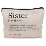Lacosu Sister Makeup Bag,Sister Gifts,Sisters Gifts from Sister,Birthday Gifts for Sister,Best Sister Gifts,Gifts for Sister,Sister Definition Small Cosmetic Makeup Bag for Purse