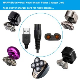MAWAER Universal Head Shaver Power Charger Cord Compatible with Skull SHAER FreedomShaver and Some Brands., Head Shaver Charger Cord for Many Brands