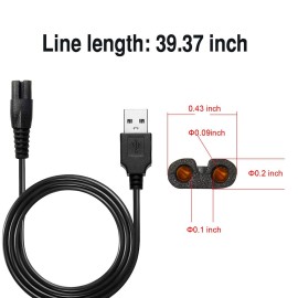 MAWAER Universal Head Shaver Power Charger Cord Compatible with Skull SHAER FreedomShaver and Some Brands., Head Shaver Charger Cord for Many Brands