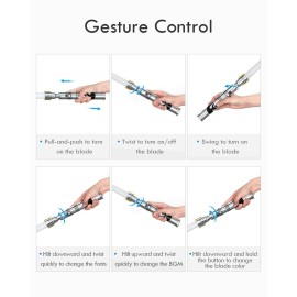 XenoSaber Dueling Light Saber, Xenopixel 3.0 Sensitive Motion Control Smooth Swing Heavy Duty Saber with 16GB SD Card 34 Sound Fonts Infinite Color Change for Adults Cosplay Gifts, Silver