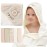 Smluckyg 6-Pack Baby Hooded Towel and Washcloths Set, Premium Ultra Soft Reusable 100% Organic Cotton Baby Bath Towel, Baby Blanket for Newborns, Infants, Toddlers, Stripes Bear, 37.5 x 37.5 Inch
