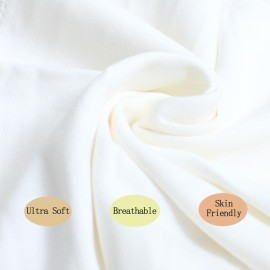 Smluckyg 6-Pack Baby Hooded Towel and Washcloths Set, Premium Ultra Soft Reusable 100% Organic Cotton Baby Bath Towel, Baby Blanket for Newborns, Infants, Toddlers, Stripes Bear, 37.5 x 37.5 Inch