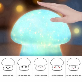 ANGTUO 16 Colors Mushroom Night Light Include Remote Control, Mushroom Lamp Dimmable and Rechargeable