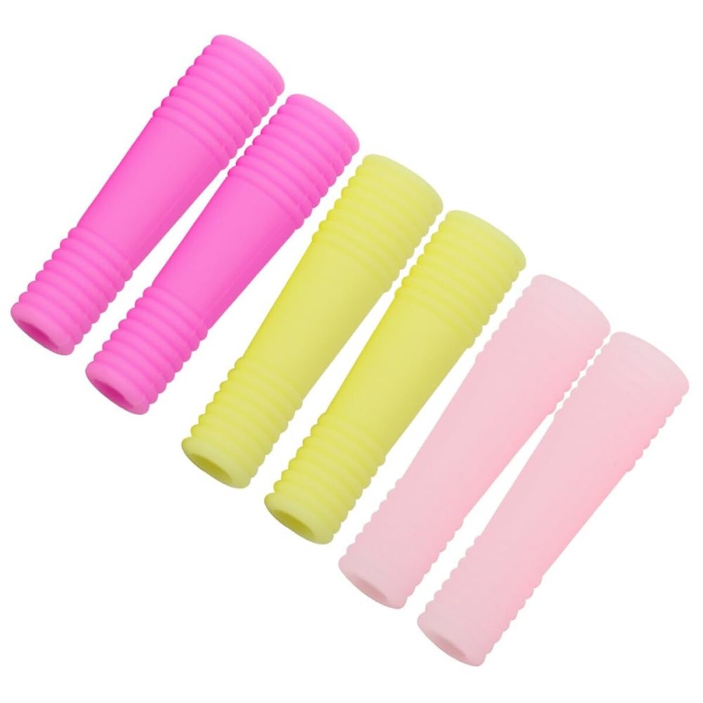 lasenersm 6 Pieces Silicone Scissor Cover Round Scissor Cap Scissor Sleeve Scissor Protective Sleeve Scissor Protector Scissor Tip Protector for Dead Skin Scissor Nail Cuticle Scissor, Multicolor