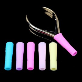 lasenersm 6 Pieces Silicone Scissor Cover Round Scissor Cap Scissor Sleeve Scissor Protective Sleeve Scissor Protector Scissor Tip Protector for Dead Skin Scissor Nail Cuticle Scissor, Multicolor