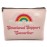 Dwept Emotional Support Coworker Makeup Bag, Employee Appreciation Gifts, Coworkers Gifts for Women Colleagues Pink Cosmetic Bag for Purse, Farewell Gonging Away Gifts for Work Friends Beauty Bag
