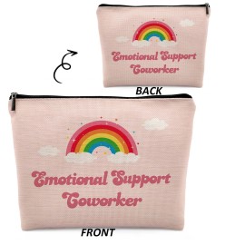 Dwept Emotional Support Coworker Makeup Bag, Employee Appreciation Gifts, Coworkers Gifts for Women Colleagues Pink Cosmetic Bag for Purse, Farewell Gonging Away Gifts for Work Friends Beauty Bag Dwept Emotional Support Coworker Makeup Bag, Employee Appreciation Gifts, Coworkers Gifts for Women Colleagues Pink Cosmetic Bag for Purse, Farewell Gonging Away Gifts for Work Friends Beauty Bag