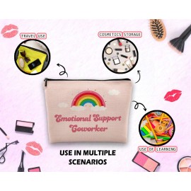 Dwept Emotional Support Coworker Makeup Bag, Employee Appreciation Gifts, Coworkers Gifts for Women Colleagues Pink Cosmetic Bag for Purse, Farewell Gonging Away Gifts for Work Friends Beauty Bag Dwept Emotional Support Coworker Makeup Bag, Employee Appreciation Gifts, Coworkers Gifts for Women Colleagues Pink Cosmetic Bag for Purse, Farewell Gonging Away Gifts for Work Friends Beauty Bag