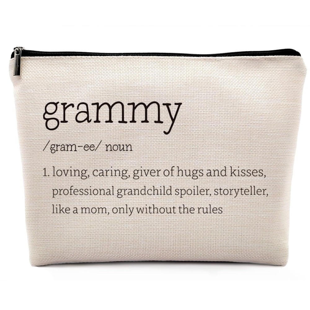Dwept Grammy Definition Cosmetic Bag, Gifts for Grammy Grandmother from Grandchildren Grandkids, Mothers Day Birthday Gift for Grandma Nana Gigi Makeup Bag for Purse, Grammy Travel Toiletry Bag