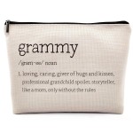 Dwept Grammy Definition Cosmetic Bag, Gifts for Grammy Grandmother from Grandchildren Grandkids, Mothers Day Birthday Gift for Grandma Nana Gigi Makeup Bag for Purse, Grammy Travel Toiletry Bag