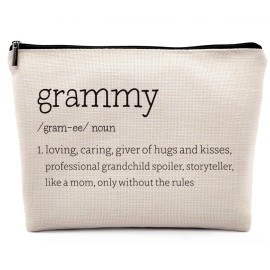 Dwept Grammy Definition Cosmetic Bag, Gifts for Grammy Grandmother from Grandchildren Grandkids, Mothers Day Birthday Gift for Grandma Nana Gigi Makeup Bag for Purse, Grammy Travel Toiletry Bag
