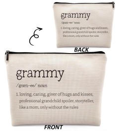 Dwept Grammy Definition Cosmetic Bag, Gifts for Grammy Grandmother from Grandchildren Grandkids, Mothers Day Birthday Gift for Grandma Nana Gigi Makeup Bag for Purse, Grammy Travel Toiletry Bag