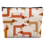 Dwept Dachshund Cosmetic Bag - Funny Dog Mom Gifts, Wiener Dog Travel Toiletry Bag