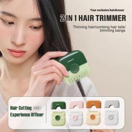 Gopkuniw 2 in 1 Hair Trimmer - Multifunctional Mini Bangs Trimmer & Razor Comb Cutter