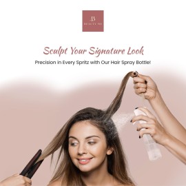 BEAUTY ME Continuous Mist Spray Bottle - 10.1oz Fine Mist Sprayer for Hair Styling, Cleaning, Plants, Salons, Essential Oils, and More - White BEAUTY ME Continuous Mist Spray Bottle - 10.1oz Fine Mist Sprayer for Hair Styling, Cleaning, Plants, Salons, Essential Oils, and More - White