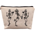 uinwk Hair Stylist Makeup Bag,Goth Makeup Bag Cosmetic Bag,Gifts For Hair Dresser Hairdresser Skull Lovers Women Girls