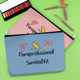 2 Pack Paraprofessional Makeup Bag Paraprofessional Thank You Gifts Paraeducator Gifts Teacher Appreciation Presents Teaching Assistant Presents for Para Teacher Retirement Birthday 2 PCS Cosmetic Bag