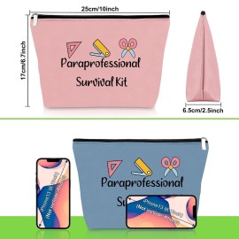 2 Pack Paraprofessional Makeup Bag Paraprofessional Thank You Gifts Paraeducator Gifts Teacher Appreciation Presents Teaching Assistant Presents for Para Teacher Retirement Birthday 2 PCS Cosmetic Bag