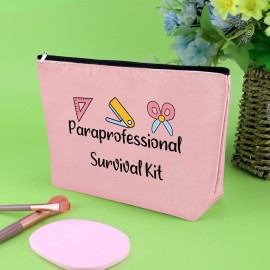 2 Pack Paraprofessional Makeup Bag Paraprofessional Thank You Gifts Paraeducator Gifts Teacher Appreciation Presents Teaching Assistant Presents for Para Teacher Retirement Birthday 2 PCS Cosmetic Bag