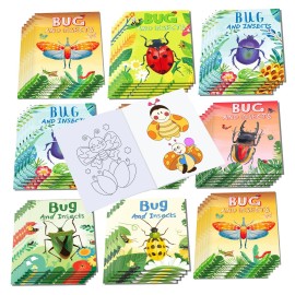 12 Pcs Bug Coloring Books Bugs Party Favors Bulk Mini Coloring Books Bulk for Kids DIY Art Drawing Activity Book Set for Bug Themed Birthday Party Supplies