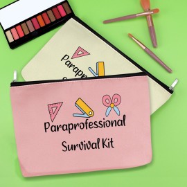 3 Pack Paraprofessional Appreciation Gift Makeup Bag Para Paraeducator Gifts Teaching Assistant Presents 3PCS Cosmetic Bag Teachers\' Day Birthday Presents for Para Teachers Travel Cosmetic Pouch