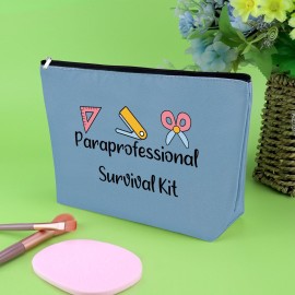 3 Pack Paraprofessional Appreciation Gift Makeup Bag Para Paraeducator Gifts Teaching Assistant Presents 3PCS Cosmetic Bag Teachers\' Day Birthday Presents for Para Teachers Travel Cosmetic Pouch