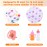 CARANOVO Baby Doll Accessories Set - 7 Pcs Feeding and Caring Set with Magic Disappearing Bottles, Pacifier, Diapers and Bibs Doll Pretend Play Gift for Kids