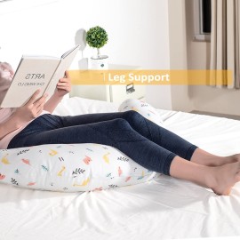 Side Sleeping Pregnancy Body Pillows, Maternity Pillow for Pregnant Women, Washable Removable Cover Pillowcase, Back Hip Leg Support Body Pillow (Dino)