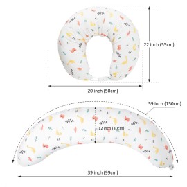 Side Sleeping Pregnancy Body Pillows, Maternity Pillow for Pregnant Women, Washable Removable Cover Pillowcase, Back Hip Leg Support Body Pillow (Dino)