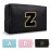 Personalized Initial A-Z Preppy Patch Makeup Bag,Small PU Chenille Letter Cosmetic Bag with Zipper for Teen Girls,Black Cute Toiletry Organizer Bag,Monogram Makeup Case Gift for Women Girls,Letter Z