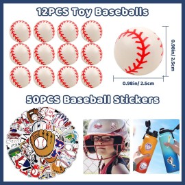 ANPHILE Baseball Party Favors, Baseball Birthday Party Favors with Treat Bags for Baseball Birthday Decorations Goodie Bag Stuffers