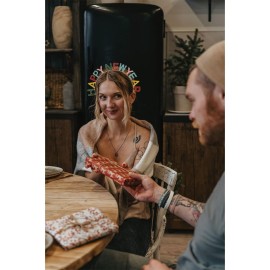  Happy New Year Headband for Women Girls, Rainbow Colorful, 1 Pack