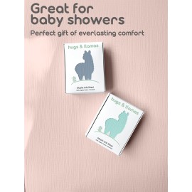 Hugs & Llamas | 100% Organic Cotton Muslin Fitted Crib Sheet - Baby Crib Sheets for Boys & Girls - Neutral (Cotton Candy)