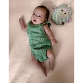 Hugs & Llamas | 100% Organic Cotton Muslin Fitted Crib Sheet - Baby Crib Sheets for Boys & Girls - Neutral (Cotton Candy)