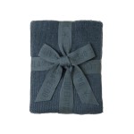 Barefoot Dreams CozyChic Lite Ribbed Baby Blanket, Smokey Blue 30x40