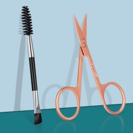 TsMADDTs Tweezers for Women Facial Hair - Precision Tweezers Set with Travel Case - Stainless Steel with Scissor, Mirror