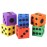 MIDELONG Foam Dice Set, 1.5 Inch Large Assorted Colorful Foam Dice Cubes with Number Dots, Playing Square Blocks Use for Gift Games Math Teaching Party Supplies, Pack of 6