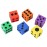 MIDELONG Foam Dice Set, 1.5 Inch Large Assorted Colorful Foam Dice Cubes with Number Dots, Playing Square Blocks Use for Gift Games Math Teaching Party Supplies, Pack of 6