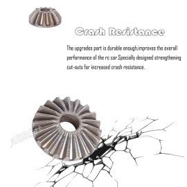 ARRCat Differential Diff Gear Upgrades Part for Arrma 1/7 Felony Limitless Infraction Fireteam Mojave 6S BLX 1/8 Typhon Notorious Kraton Outcast 6S BLX,Metal Differential Diff Gear Set