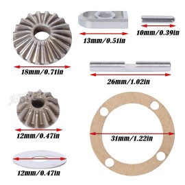 ARRCat Differential Diff Gear Upgrades Part for Arrma 1/7 Felony Limitless Infraction Fireteam Mojave 6S BLX 1/8 Typhon Notorious Kraton Outcast 6S BLX,Metal Differential Diff Gear Set